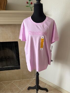 Reebok Light Pink Logo Crewneck Tee
